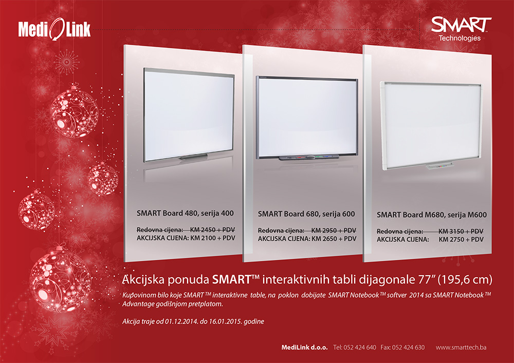 SMART Board® SB480 & projektor NEC V260X
